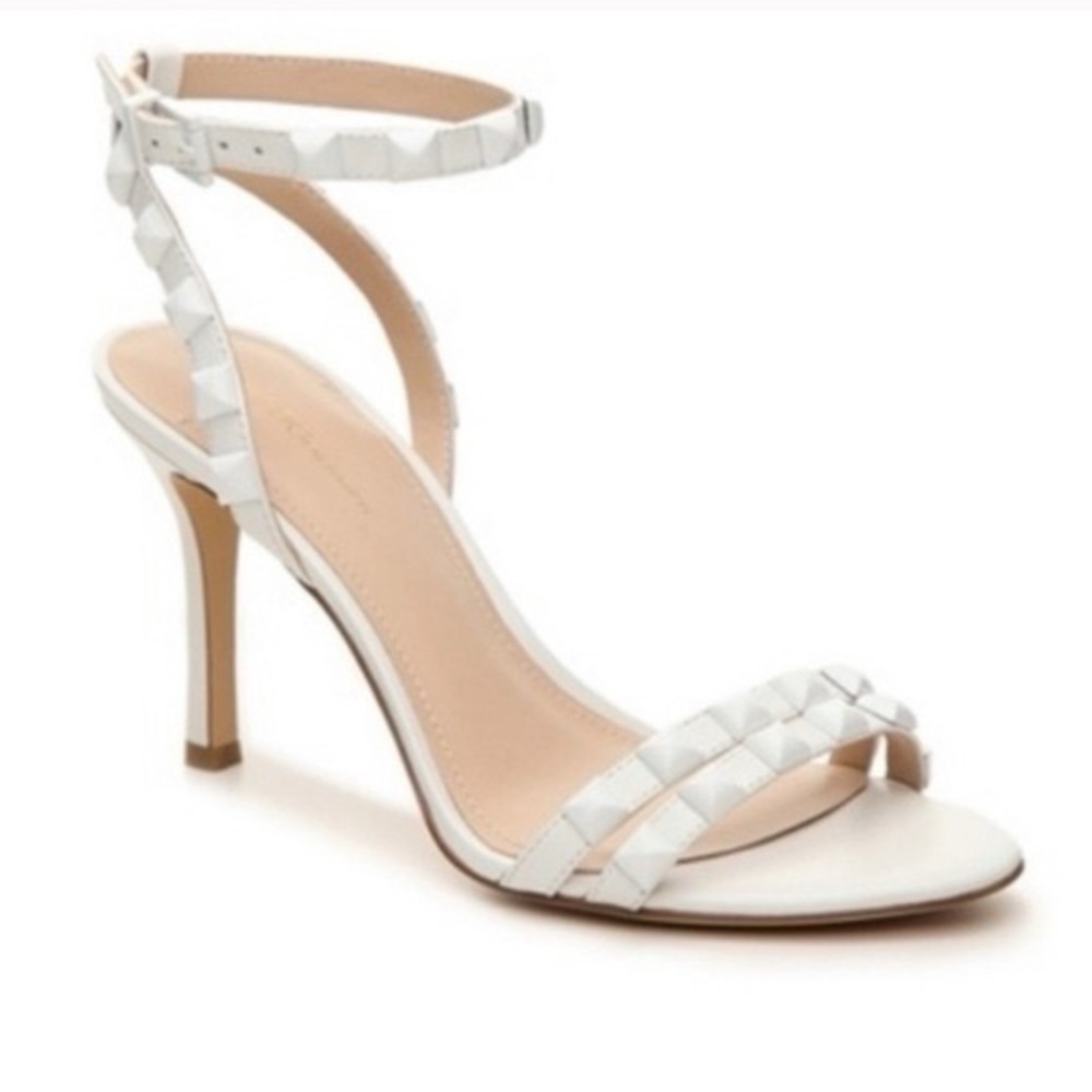 White BCBG Studded High Heels